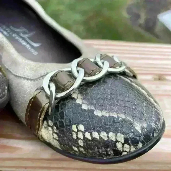 Attilio Giusti Leombrni ballerina flats with snakeskin pattern size 36.5 - Picture 2 of 14